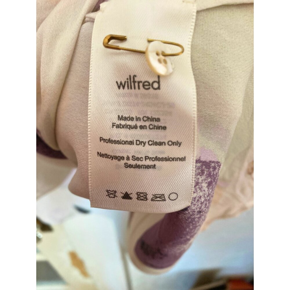 Aritzia Wilfred 100% Silk Top, Large, Geometric Design - Picture 4 of 6